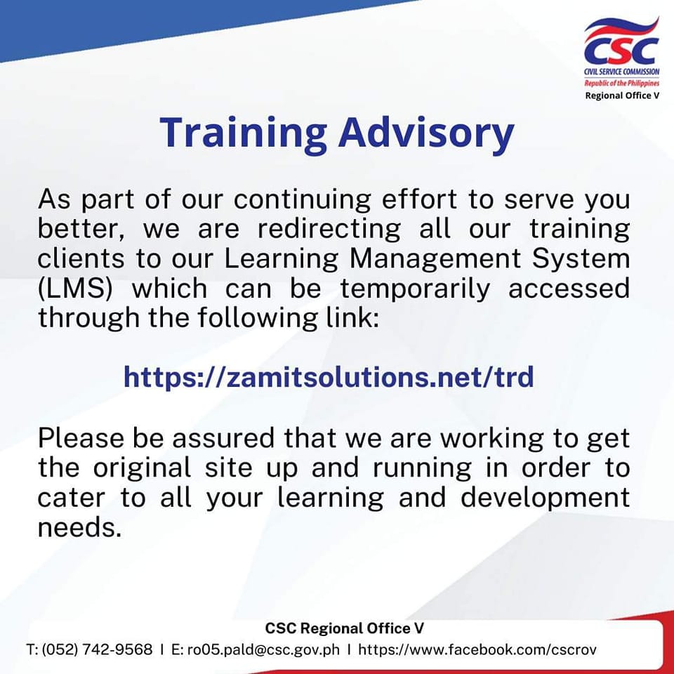 Training Advisory