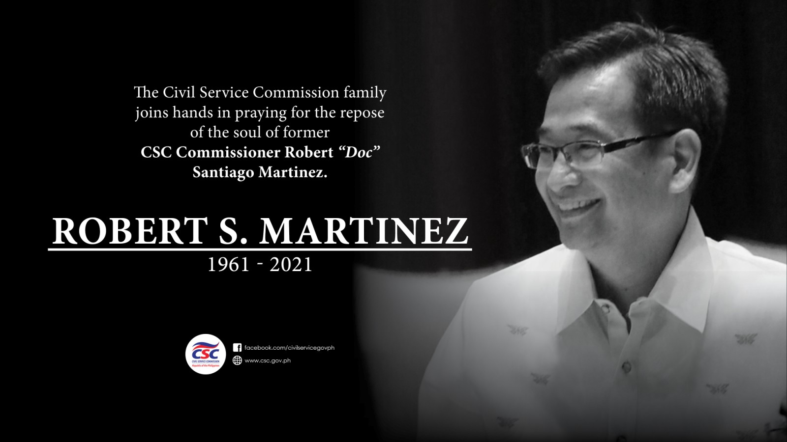 CSC Statement on the Passing of Former Commissioner Robert S. Martinez